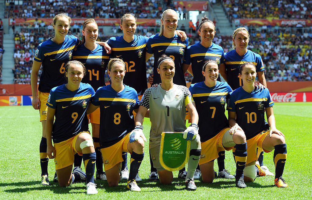 Australia line up against Sweden at the 2011 Women's World Cup Australia line up against Sweden at the 2011 Women's World Cup