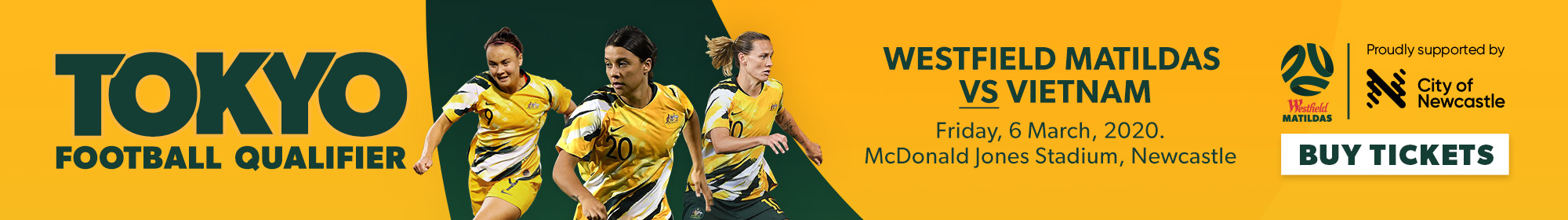 Matildas Olympics qualifying banner mattixtokyo