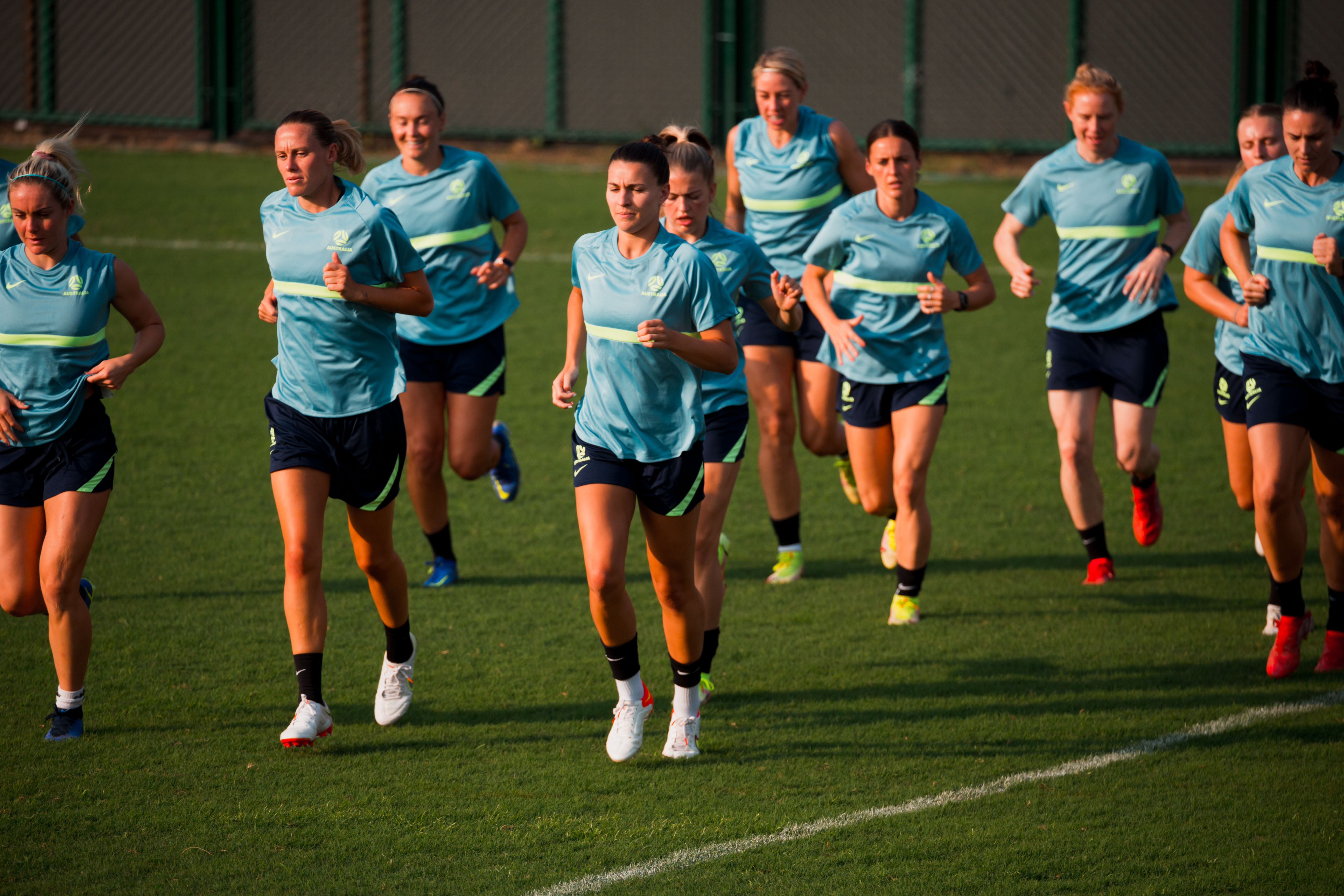 Matildas training The Matildas train in Mumbai ahead of their first Asian Cup clash