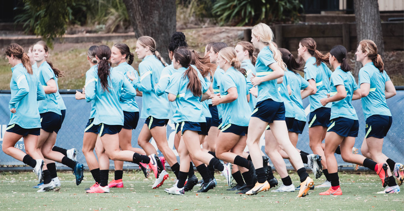 Young Matildas at a training camp in Sydney Young Matildas at a training camp in Sydney