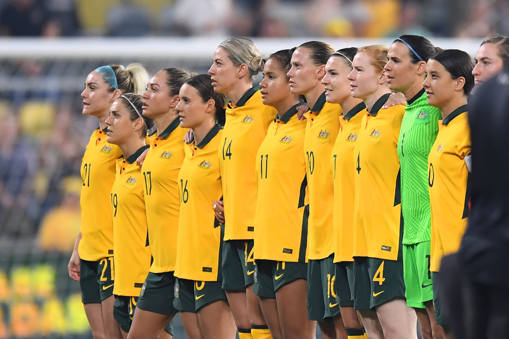 Australia singing the national anthem, Townsville Australia singing the national anthem, Townsville
