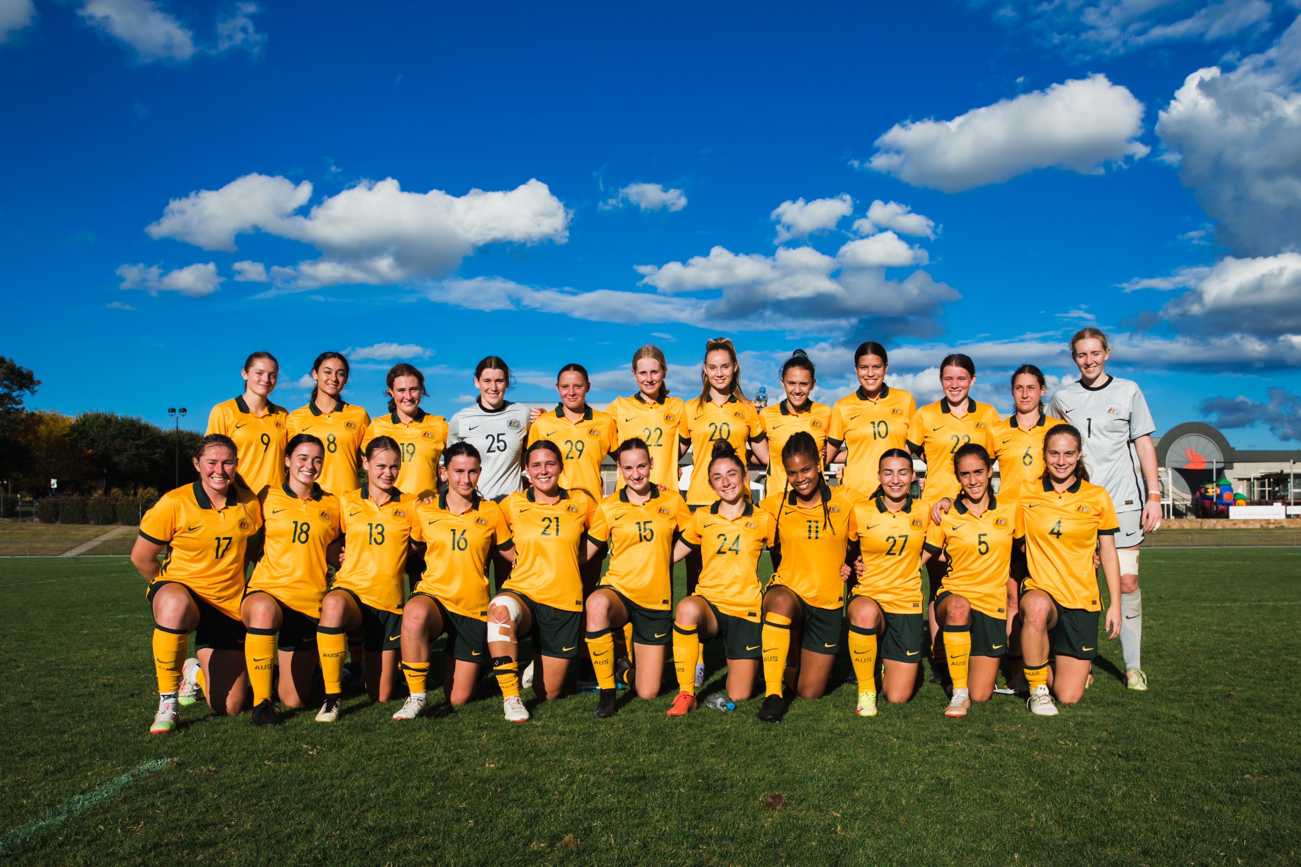 The CommBank Young Matildas in their international friendly against New Zealand in Canberra, April 2022. (Photo: Ann Odong / Football Australia) The CommBank Young Matildas in their international friendly against New Zealand in Canberra, April 2022. (Photo: Ann Odong / Football Australia)