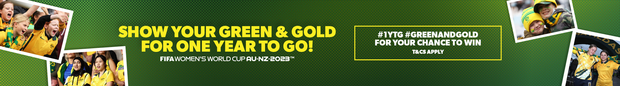 Show them your green and gold banner Show them your green and gold banner