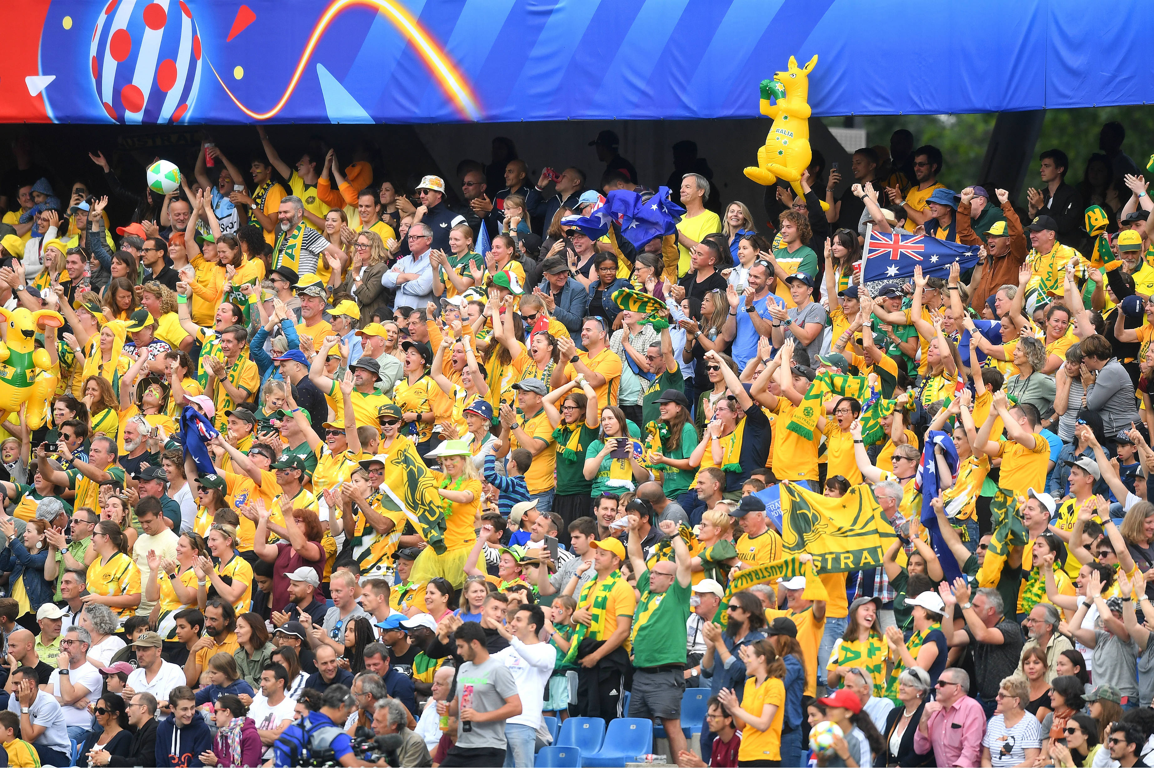 There was plenty of jubilation in the stands from Matildas fans as well
