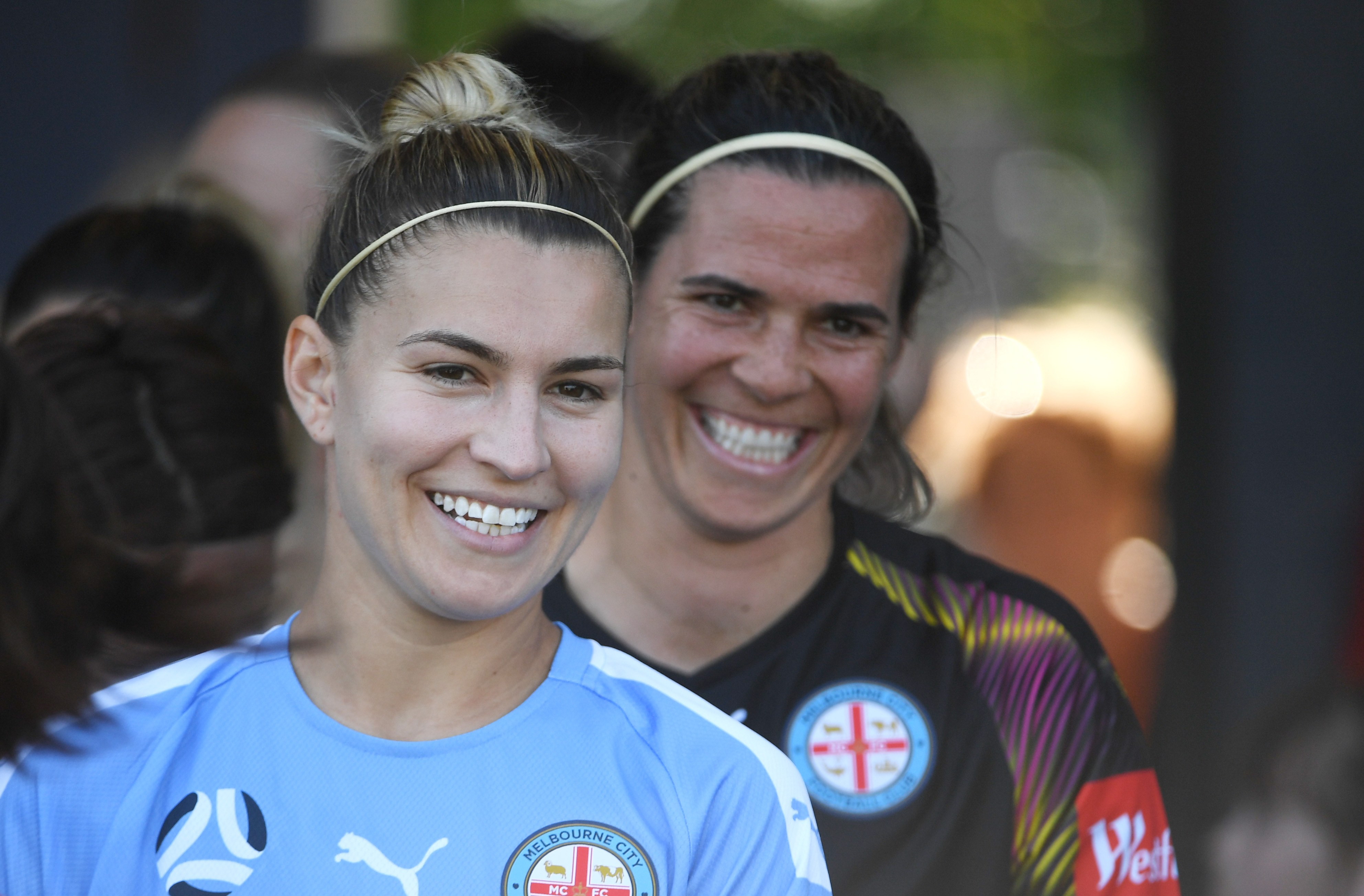 Steph Catley and Lydia Williams 
