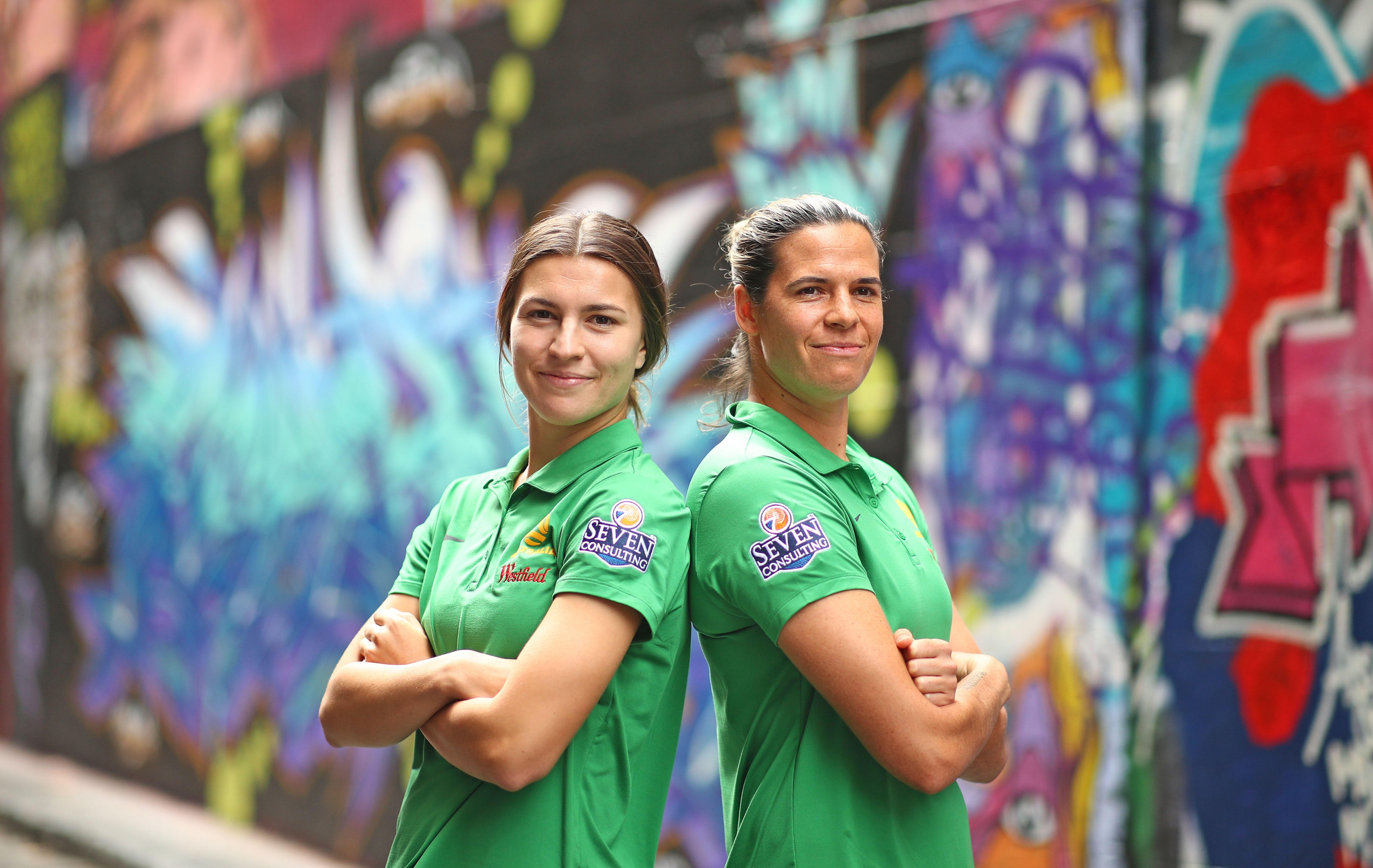 Steph Catley and Lydia Williams 