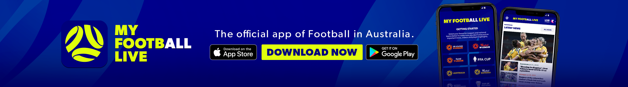 MyFootball App - Thin Banner