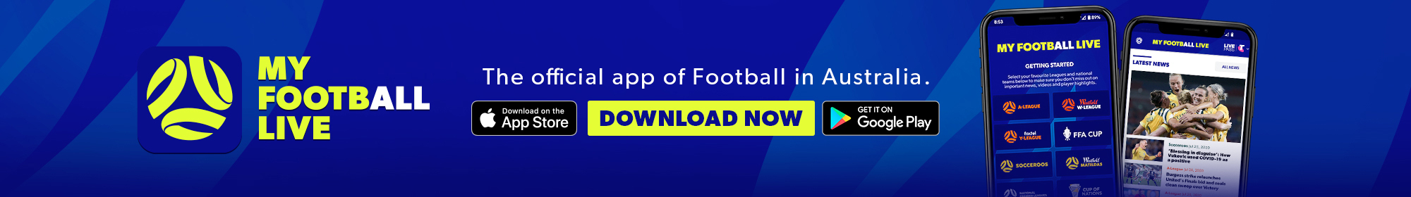 My Football Live app thin banner 2021