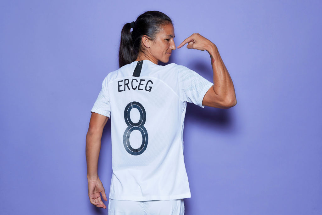 Abby Erceg of New Zealand poses for a portrait during the official FIFA Women's World Cup 2019 portrait session at Hotel Mercure Le Havre Centre Bassin du Commerce on June 06, 2019 in Le Havre, France. (Photo by Adam Pretty - FIFA/FIFA via Getty Images)