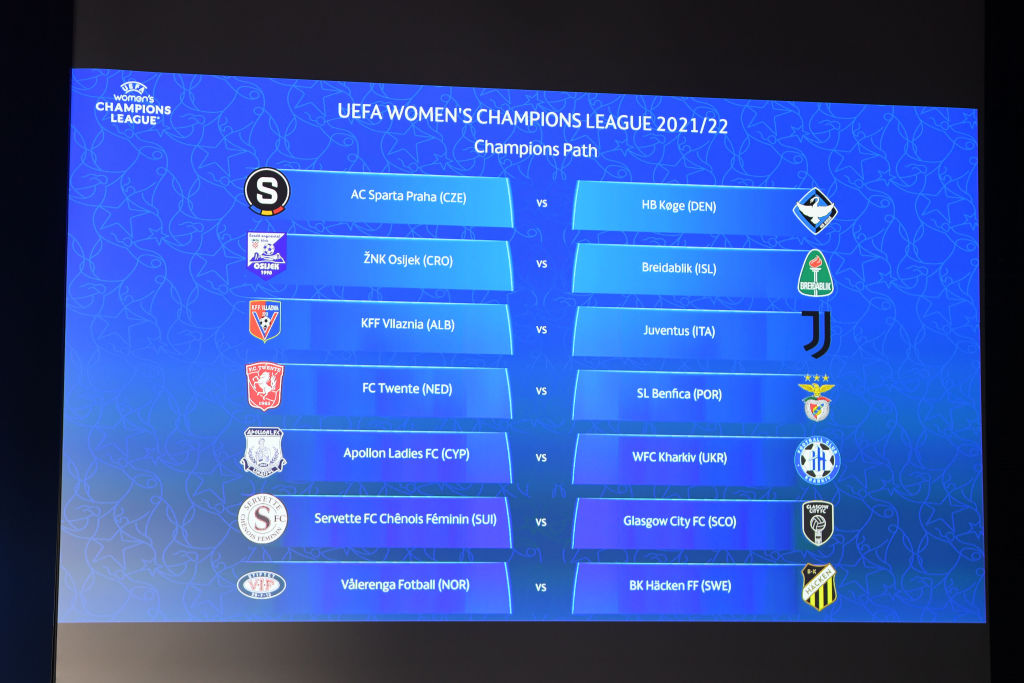 UEFA Women's Champions League 2021/22 Round 2 draw
