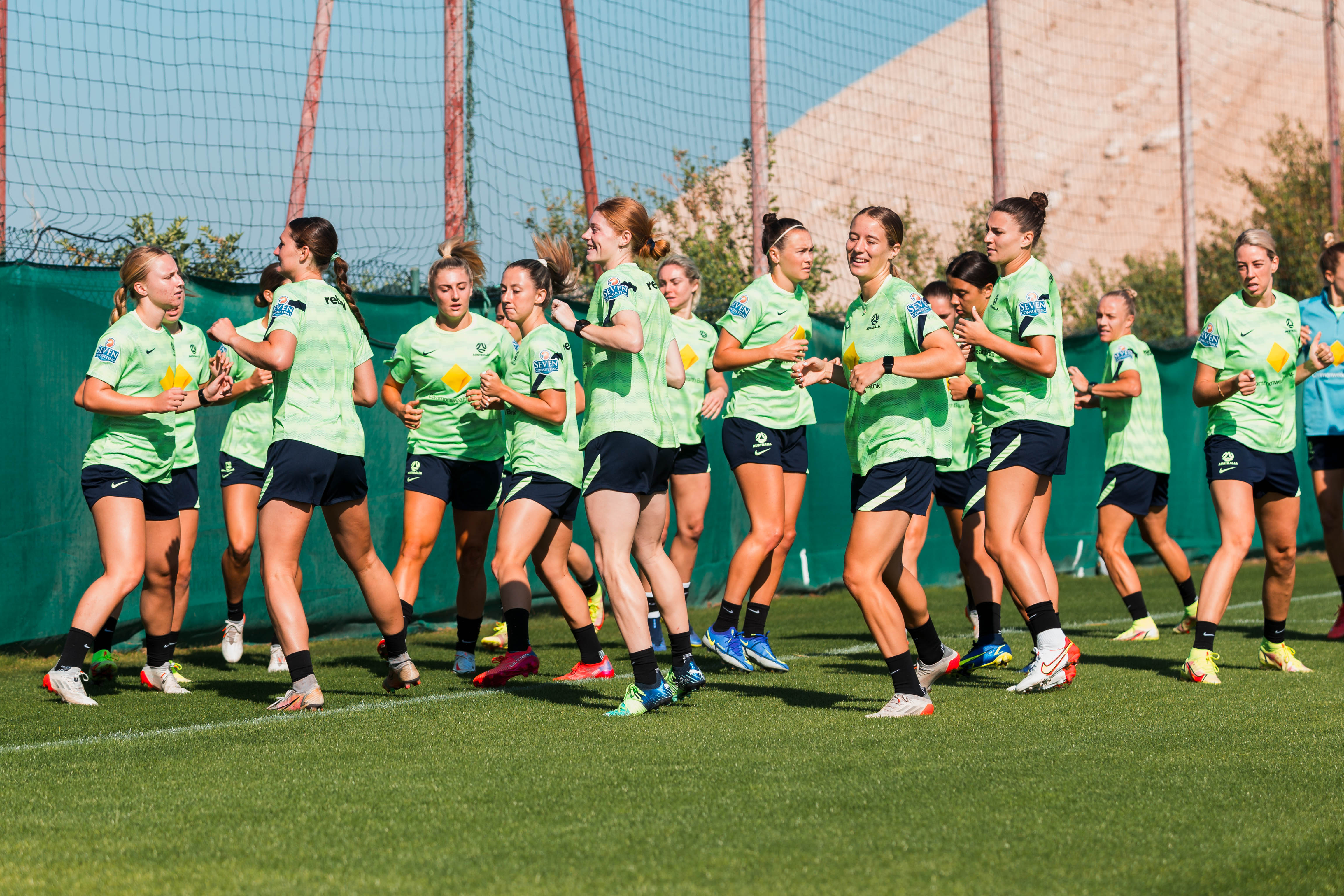 Players training in pre-camp in Dubai