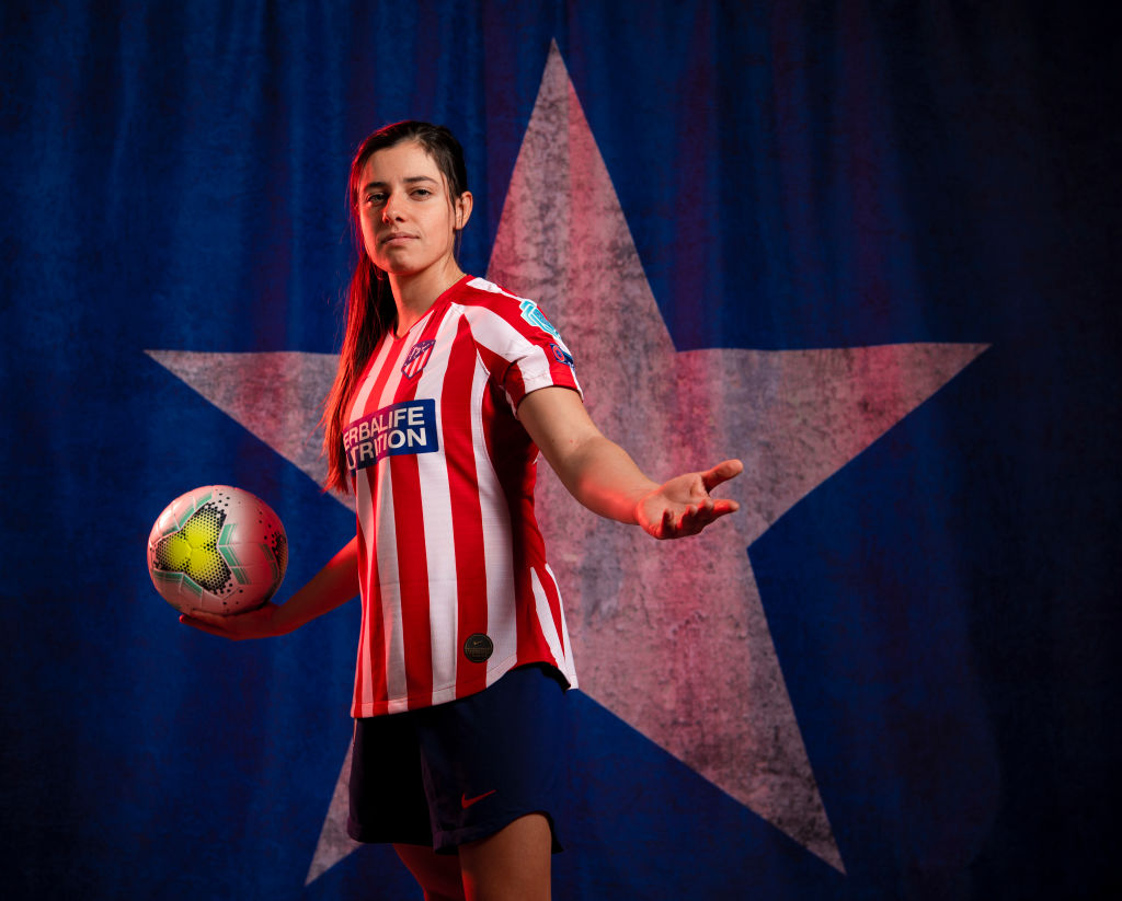 Alex Chidiac of Atletico Madrid poses during UEFA Women's Champions League Portrait Shoot on January 30, 2020 in Barcelona, Spain. (Photo by Michael Regan - UEFA/UEFA via Getty Images)