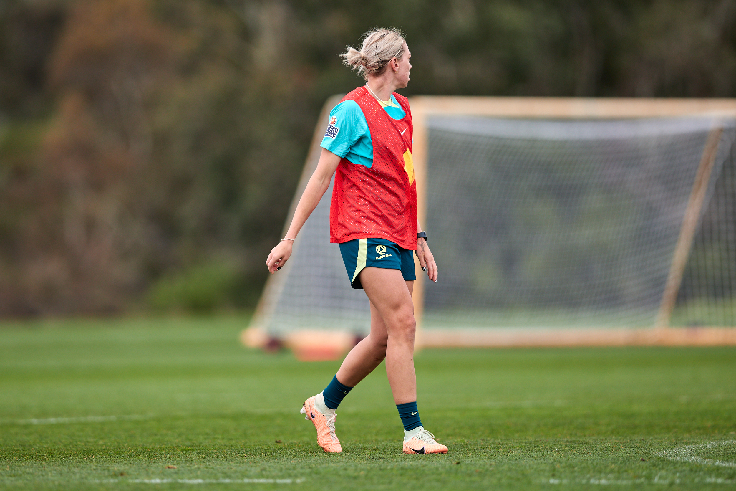 Alanna Kennedy during CommBank Matildas' training in Melbourne. (Photo: Rachel Bach/By The White Line)