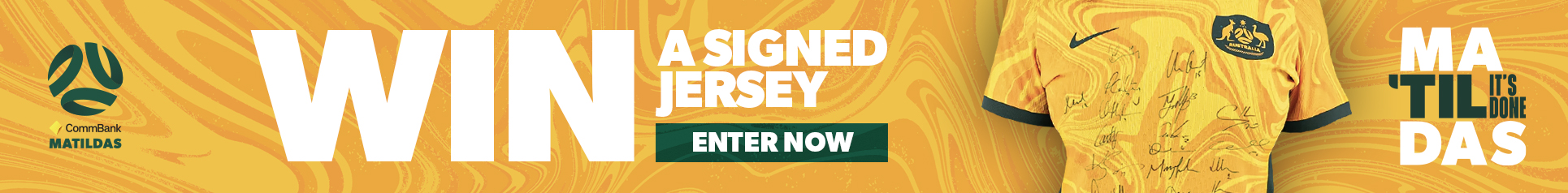 Signed World Cup Jersey Competition Thin Banner