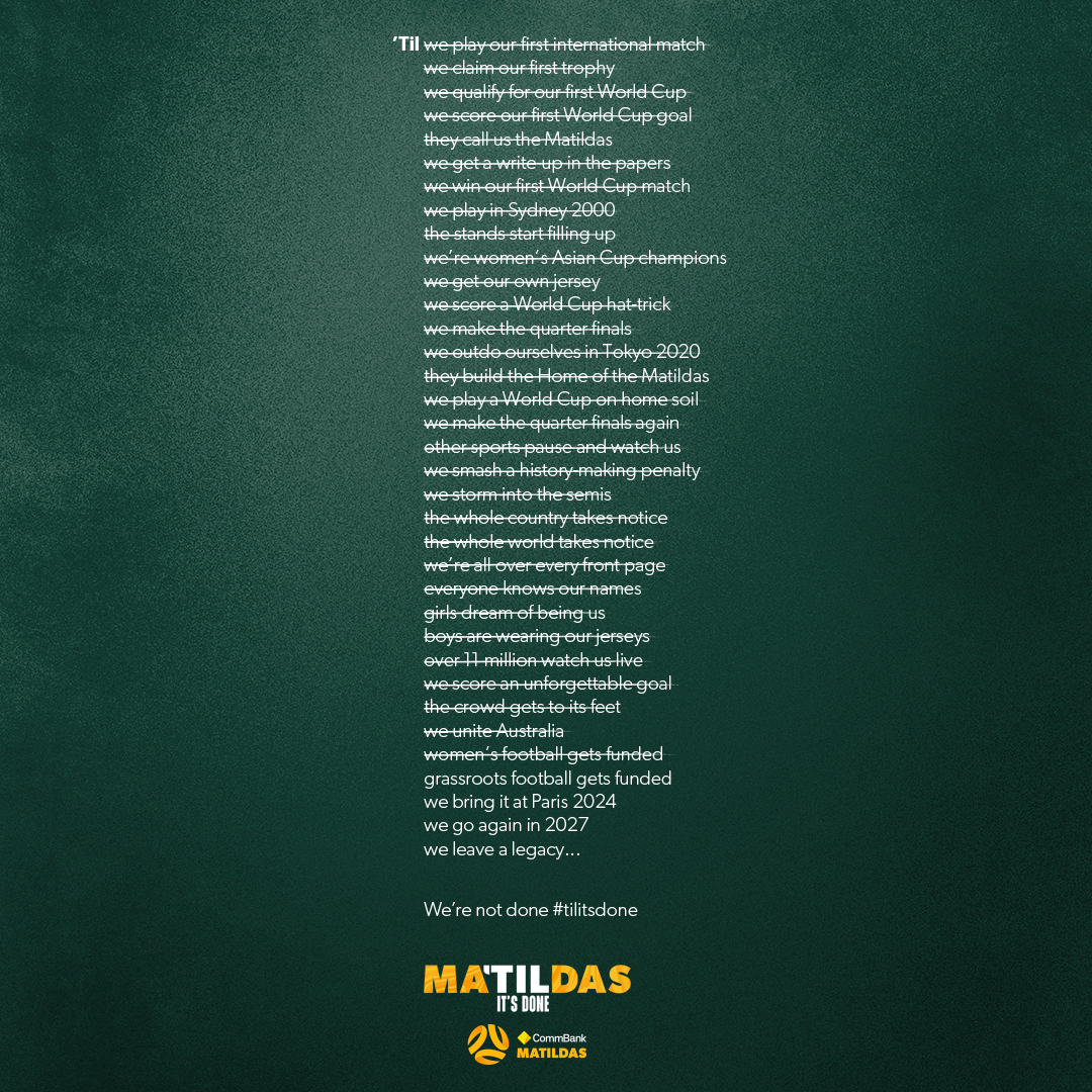 CommBank Matildas deliver final powerful message in Football Australia campaign via Ogilvy and GroupM