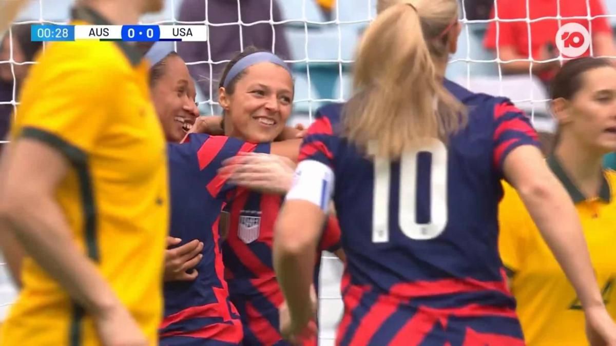 GOAL: Hatch scores in opening seconds | CommBank Matildas v USA