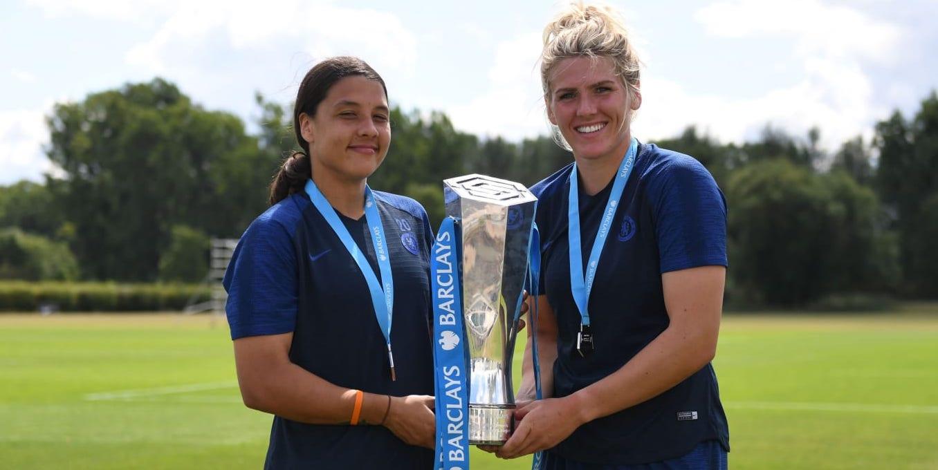 Sam Kerr and Chelsea Women receive FA WSL trophy | Matildas