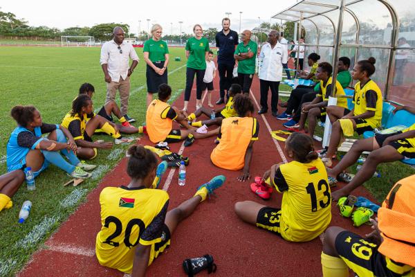 Junior Matildas v Vanuatu. Pic courtesy of Joseph Mayers
