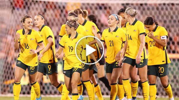 WATCH: CommBank Matildas dazzle in Canberra with Kerr double
