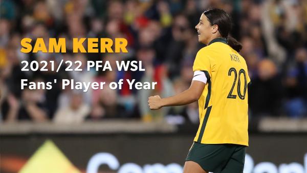 Sam Kerr named 2021/22 PFA WSL Fans' Player of Year