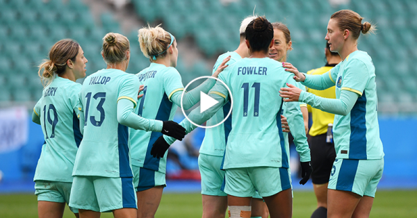 WATCH: CommBank Matildas record 3-0 win over Uzbekistan in #Paris2024 play-off first leg