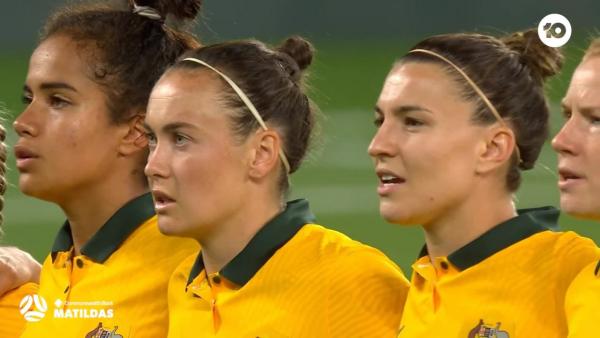 Australian Anthem | CommBank Matildas v Brazil