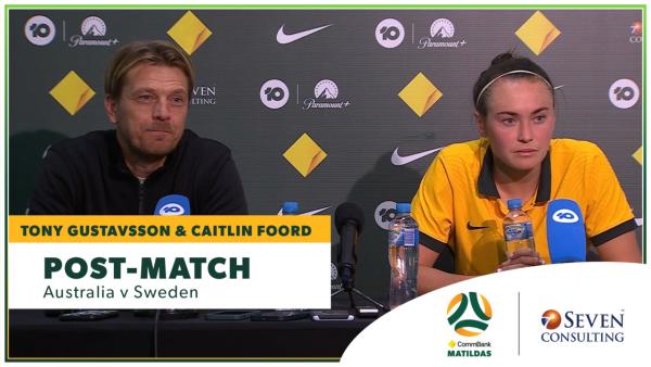 Tony Gustavsson & Caitlin Foord | Post-Match Press Conference | AUS v SWE