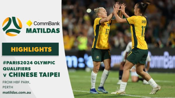 CommBank Matildas v Chinese Taipei | Highlights | AFC Women's Olympic Qualifier