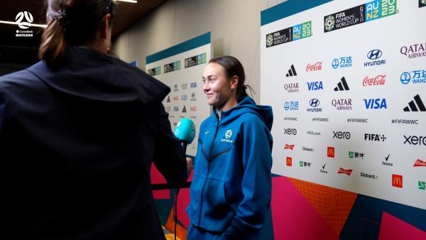 Behind the scenes at today's MD-1 press conference with Caitlin Foord 🎥