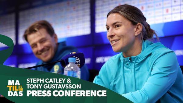 Tony Gustavsson & Steph Catley | Pre-Match Press Conference | CommBank Matildas v Uzbekistan