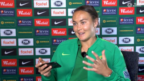 Thanks Kyah and Em! | Caitlin Foord breaks down her hat-trick against Chinese Taipei | Westfield Matildas