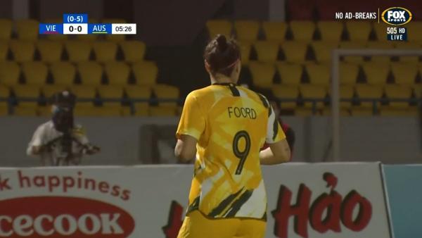 CHANCE: Kerr - Foord almost provides for Matildas opener