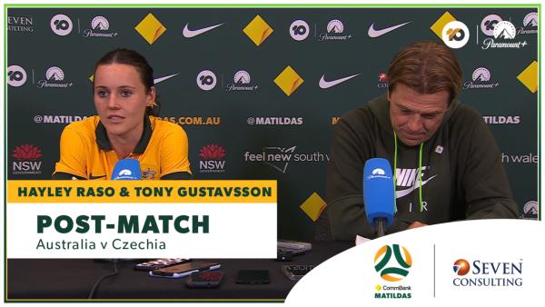 Tony Gustavsson & Hayley Raso | Post Match Press Conference | AUS v CZE