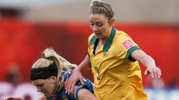 Larissa Crummer impressed on debut for the Matildas.