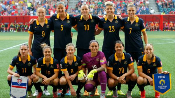 The Westfield Matildas starting XI against the USA.